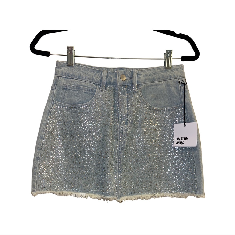 by the way. Sequin Denim Mini Skirt, XS, NWT